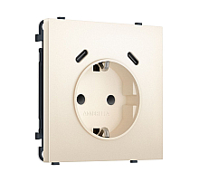 Комплект механизма электрической розетки SIGMA Жемчужно-кремовый 2USB С+C 20W Ambrella Volt MS250510 (SP2505, PR165)