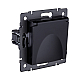Розетка штепсельная SCHUKO 16A/250 В с крышкой, черный Kollinger REA-006BK для Aspekt, Eleganz, Reflex