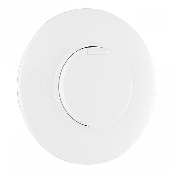 Розетка круглая с/з и шторками, защитной крышкой и рамкой Arte Milano SET08-1-41-1 white