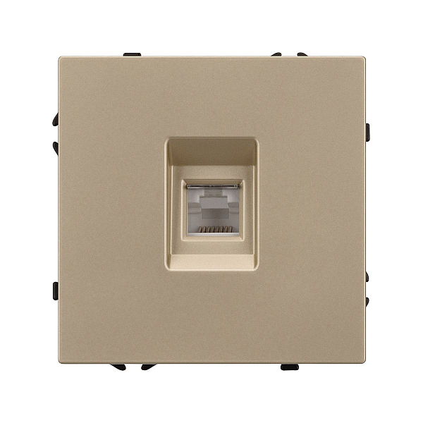 Розетка телефонная софт-тач золотой песок Arlight SCT-MTL1-SFPL-GD (RJ-11, 4C) 054302(1)