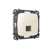 Комплект механизма телефонной розетки RJ-11(4P4C) со шторкой Ambrella Volt Omega MO312030