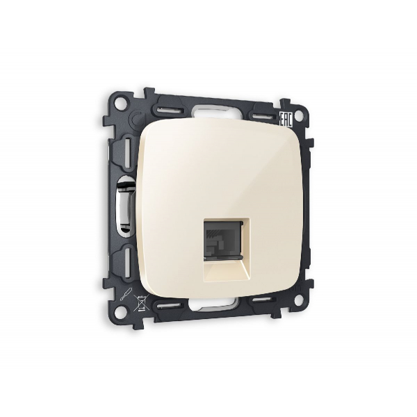 Комплект механизма телефонной розетки RJ-11(4P4C) со шторкой Ambrella Volt Omega MO312030 Комплект механизма телефонной розетки RJ-11(4P4C) со шторкой Ambrella Volt Omega MO312030