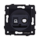 Розетка двойная спутниковая SAT + RJ45 Cat.6, черный Kollinger REA-022BK для Aspekt, Eleganz, Reflex