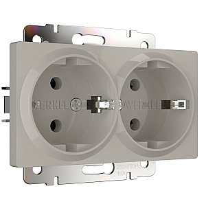 Розетка двойная с заземлением Werkel W1272004 4690389213960 a069774