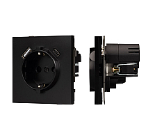 Механизм розетки с USB зарядкой Arlight SCT-TENDO-MUAC-PL-BK (230V, 16A) 054087