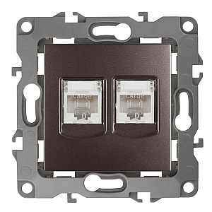 Розетка информационная двойная 2XRJ45 Эра 12-3108-13 Б0019355