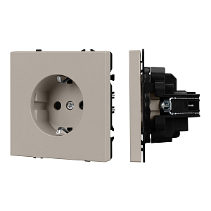 Розетка зк со шторками софт-тач кашемир Arlight SCT-MEU-SFPL-CA (250V, 16A) 059452(1)