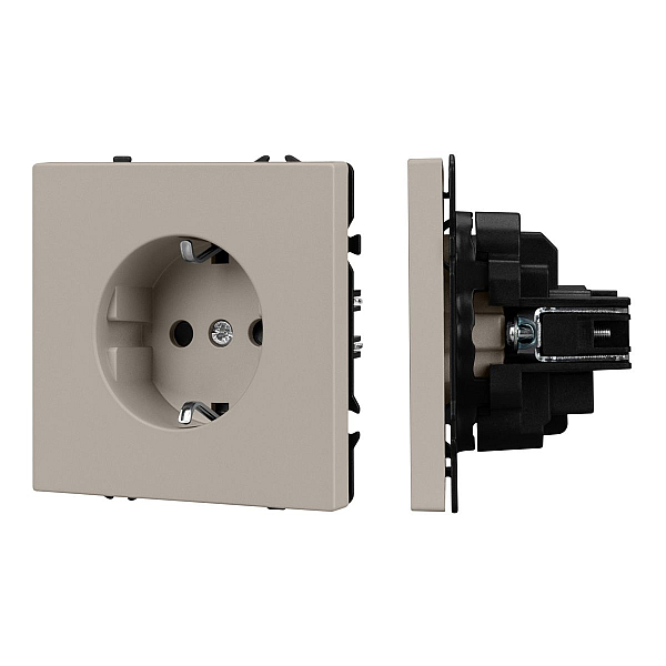 Розетка зк со шторками софт-тач кашемир Arlight SCT-MEU-SFPL-CA (250V, 16A) 059452(1)