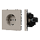 Розетка зк со шторками софт-тач кашемир Arlight SCT-MEU-SFPL-CA (250V, 16A) 059452(1)