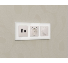 Комплект механизма электрической розетки 2USB С+C 20W Ambrella Volt MA210510 (быстрая зарядка) с/з на винтовых зажимах 16A-250V Alfa Жемчуг Quant