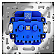 Розетка встраиваемая Voltum S70 с заземлением 16А, (белый матовый) VLS040102