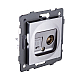 Розетка двойная TV (мама) + RJ45 Cat.6, серый Kollinger REA-012GY для Aspekt, Eleganz, Reflex