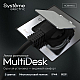 Лючок на 2 модуля IP44 с монтажной коробкой для бетонных полов , тип MDK20 Systeme Elecrtic MultiDesk MDK20202MBC