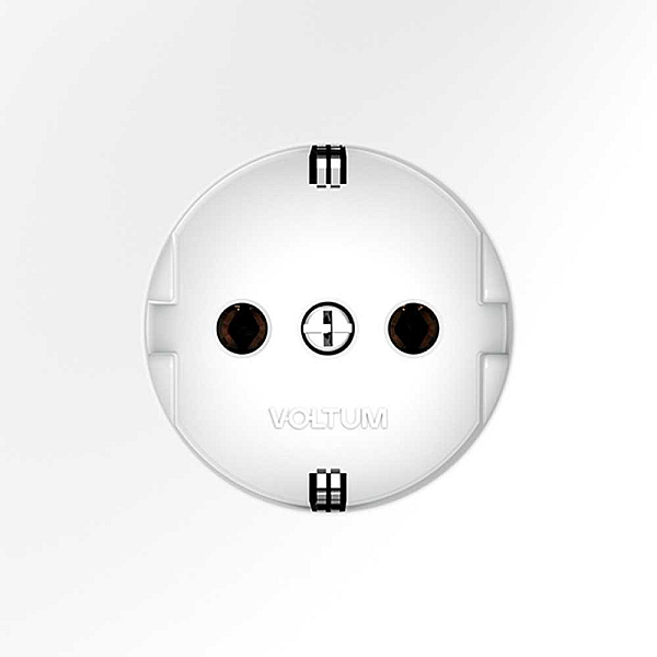 Розетка встраиваемая Voltum S70 с заземлением 16А, (белый матовый) VLS040102