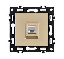 Розетка Ethernet RJ45 Cat.6, золотой Kollinger Asthetik AS-017GD