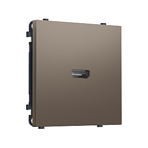 Комплект механизма розетки HDMI 2.1 SIGMA Темная бронза матовый 30V/900MS 4K-120HZ 8K-60Hz QUANT PRO Ambrella Volt MS644030 (SP6440, PR223)
