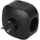 Разветвитель электрический ЭРА SP-3e-3USBAC-B на 3 розетки + 3 USB A+C с заземлением со шторками 16А черный Б0069082