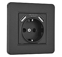 Розетка Arte Milano SET16-1-47-1 black