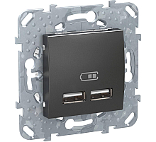 Розетка компьютерная USBx2 Schneider Electric Unica Top MGU5.418.12ZD