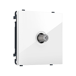 Комплект механизма TV розетки SAT SIGMA Белый глянец 5-2400MHz 3.5dB QUANT PRO Ambrella Volt MS113050 (SP1130, PR215)