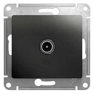 Розетка TV проходная 4DB Systeme Electric Glossa Антрацит GSL000792