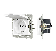 Механизм розетки влагозащищённый Arlight SCT-MCP-PL-WH (250V, 16A) 043745