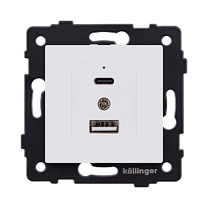 Розетка USB A+C 20W, белый матовый Kollinger REA-037WM для Aspekt, Eleganz, Reflex