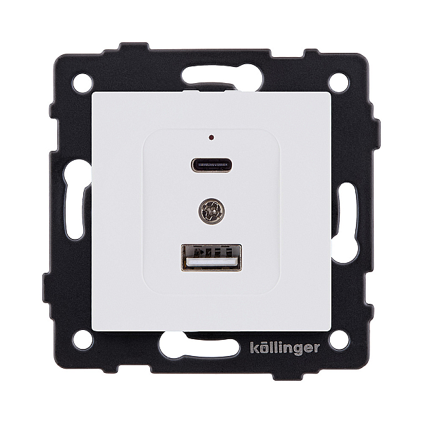 Розетка USB A+C 20W, белый матовый Kollinger REA-037WM для Aspekt, Eleganz, Reflex