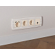Комплект механизма компьютерной розетки Ambrella Volt RJ-45 (8P8C) CAT6A экранированной с автоматической защитной шторкой OMEGA MO332005 Бежевый матовый QUANT (OP3320, VM185)