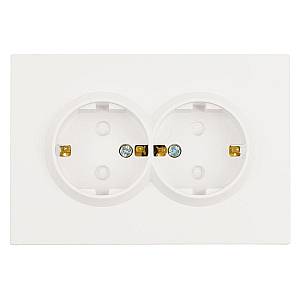 Розетка 2-местная СЗК Stekker 250В 16А Эмили RST16-5114-01ZK 50236