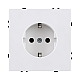 Розетка штепсельная SCHUKO 16A/250 В, белый матовый Kollinger Eclipse EC-014WH