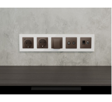 Комплект механизма розетки TV оконечной + SAT 5-862MHz 3.5dB/950-2150MHz 3.5dB Alfa Темная бронза матовый Quant Ambrella Volt MA643310 (AP6433, VM217)