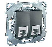Розетка телефонная 2хRJ11 Schneider Electric Unica MGU5.9090.12ZD