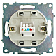 Розетка компьютерная RJ-45 Stekker Катрин графит GLS00-7107-06 49418