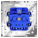 Розетка встраиваемая Voltum S70 с заземлением 16А, (белый глянцевый) VLS040101