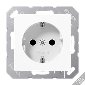 Розетка штепсельная Schuko Jung CD1520EDVPLGR