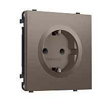 Комплект механизма электрической розетки SIGMA Темная бронза матовый 50Hz 2P+E с/з с/ш 16A-250V QUANT PRO Ambrella Volt MS637010 (SP6370, PR141)