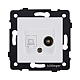 Розетка двойная TV (мама) + RJ45 Cat.6, белый матовый Kollinger REA-021WM для Aspekt, Eleganz, Reflex
