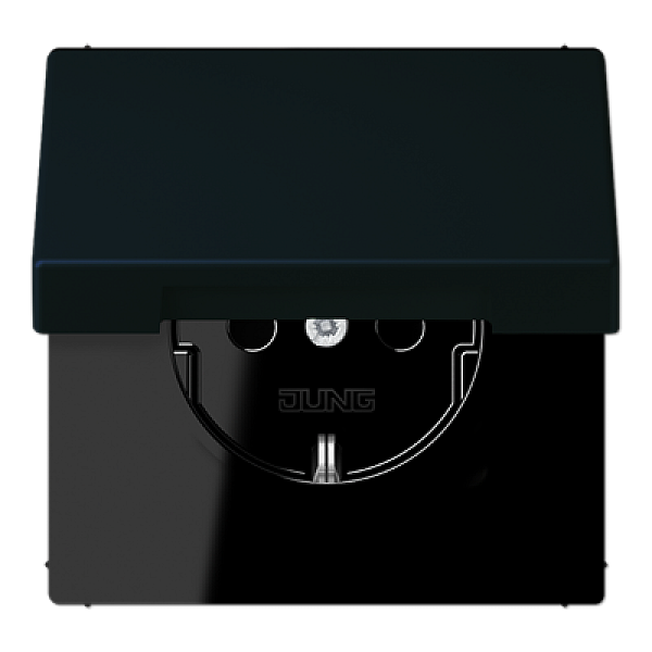 Розетка 2K+З с крышкой Jung LC1520BFKL248