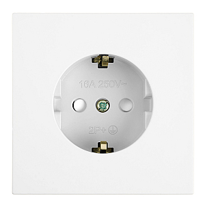 Розетка 1-местная с защитной шторкой с/з (механизм) Stekker Мия 250В 16А RST16-3110-01 белая магнолия 50440