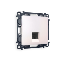 Комплект механизма телефонной розетки RJ-11(4P4C) со шторкой Ambrella Volt Alfa MA212030