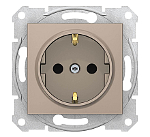 Розетка Schneider Electric Sedna с з/к со шторками 16A 250V SDN3001768