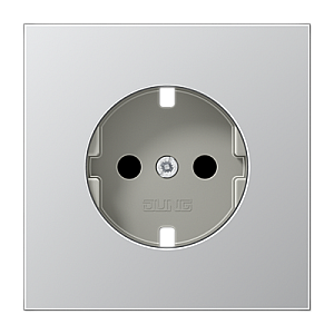 Розетка штепсельная Schuko Jung AL1520KIPL