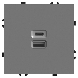 Розетка 2-местная USB + Type C Stekker Эмили RST10-5115-10 49957