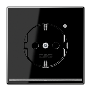 Розетка Schuko с LED подсветкой Jung LS1520-OSWLNW