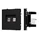 Розетка телефонная двойная софт-тач черный оникс Arlight SCT-MTL2-SFPL-BK (2хRJ-11, 4C) 054309(1)