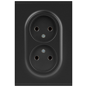 Розетка Эра Arktik 16-2107-05 без заземления двойная 2X2P 16А-250В антрацит Б0071685