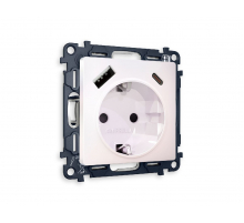 Комплект механизма розетки 2USB A+C 20W (быстрая зарядка) с/з Ambrella Volt Alfa MA210010