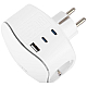 Разветвитель электрический ЭРА SP-3e-3USBAC-W на 3 розетки + 3 USB A+C с заземлением со шторками 16А белый Б0069081