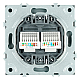 Розетка компьютерная 2-местная RJ-45 (механизм), Stekker Эмили, RST00-5111-09, антрацит, soft touch 49926